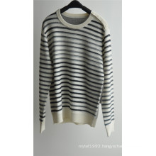 Winter Black Long Sleeve Striped Knitted Men Sweaters